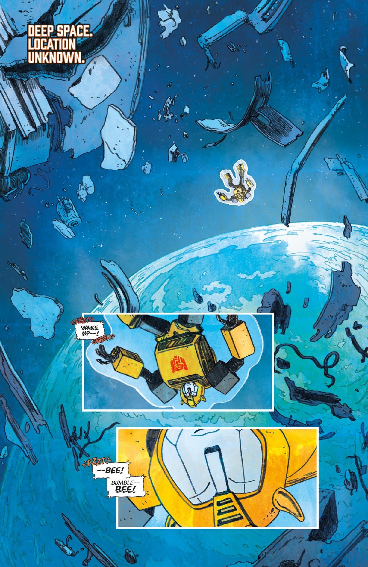 Transformers: Bumblebee, Lost Planet #1 preview page