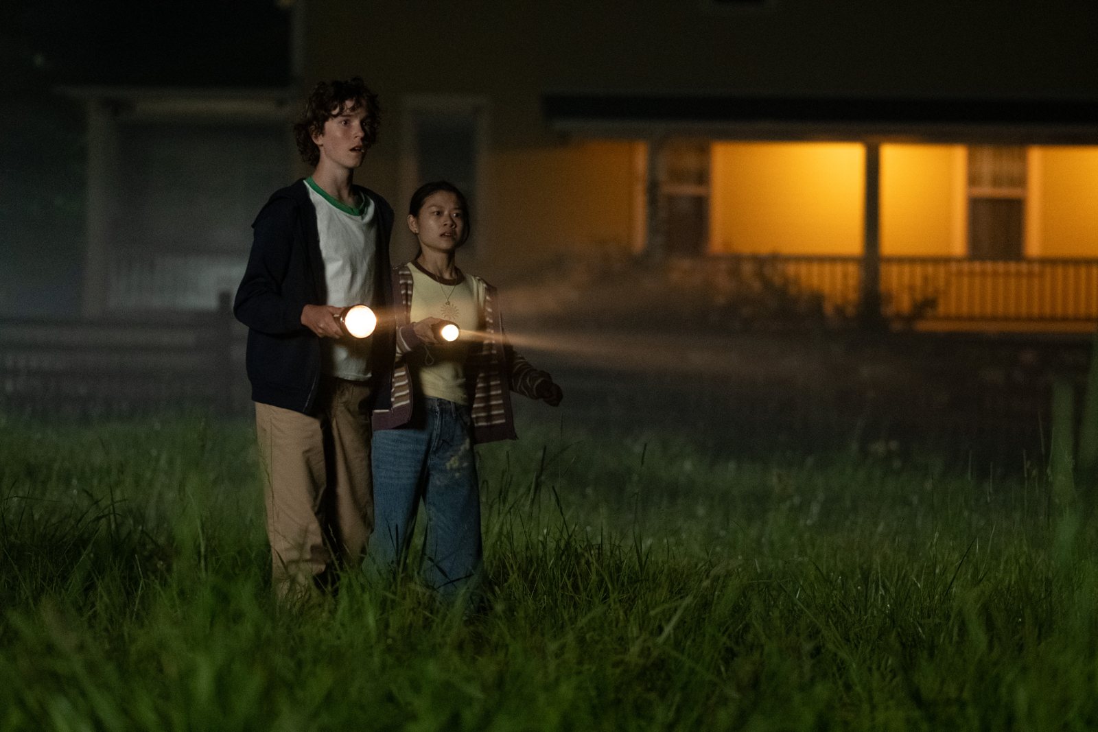 Bean Reid as Sam and Adeline Lo as Becka in R.L. Stine's Pumpkinhead 2