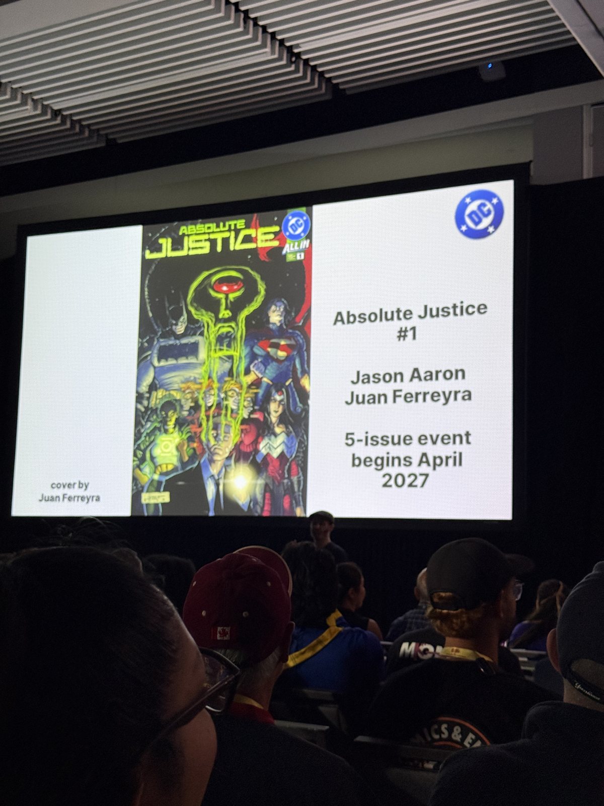 Absolute Justice #1: Jason Aaron and Juan Ferreyra, five-issue event, begins April 2027