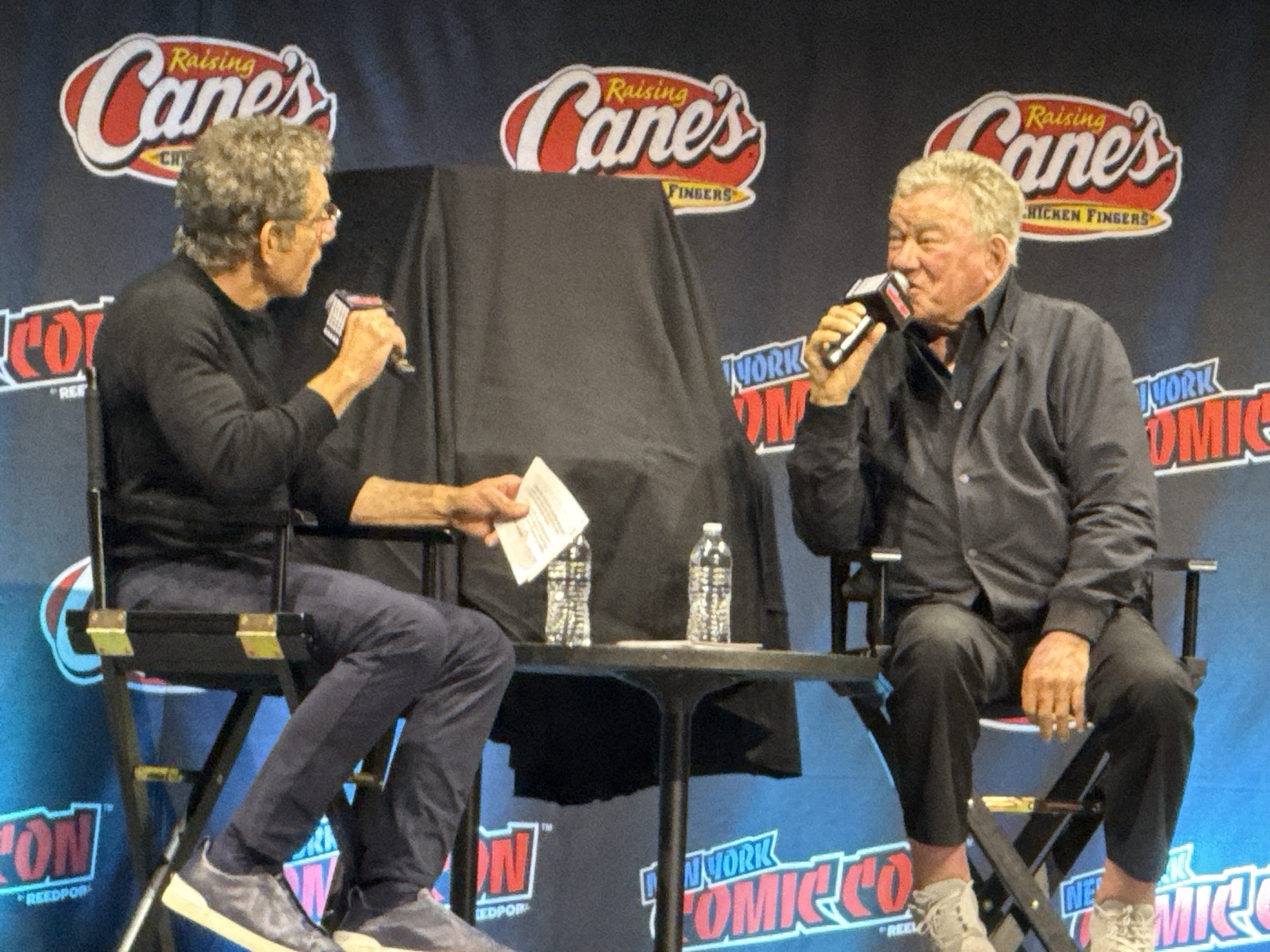 Ben Stiller and William Shatner in conversation